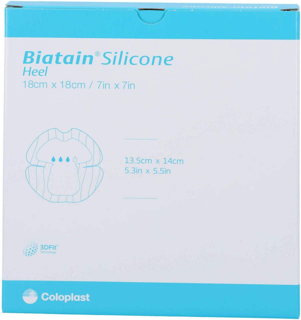 Biatain Silicone Schaumverband Ferse 18 X 18 cm 5 Stück