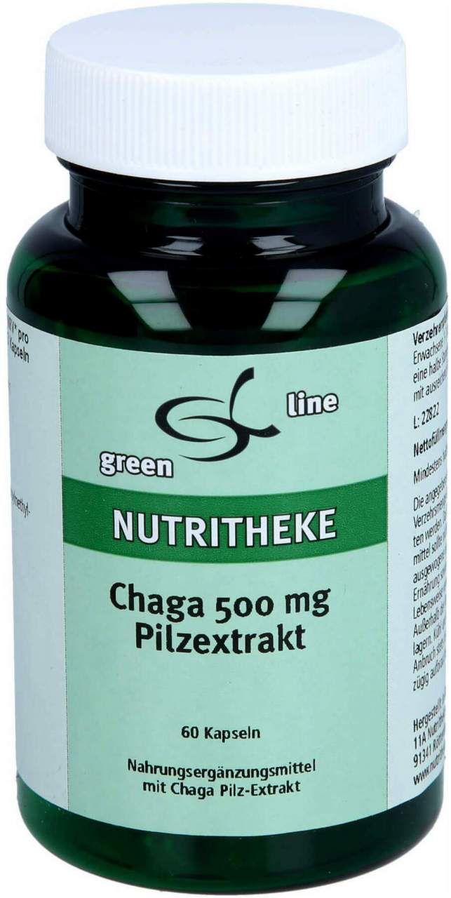 Chaga 500 mg Pilz Extrakt Kapseln 60 Stück