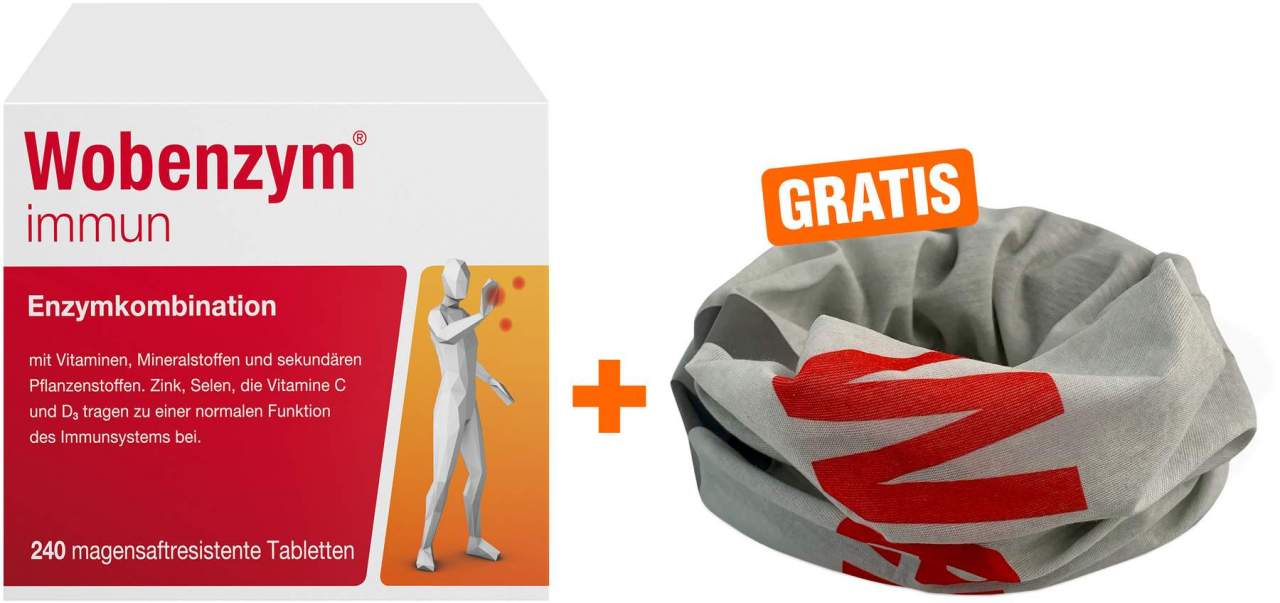 Wobenzym immun 240 Tabletten + gratis Schlauchschal
