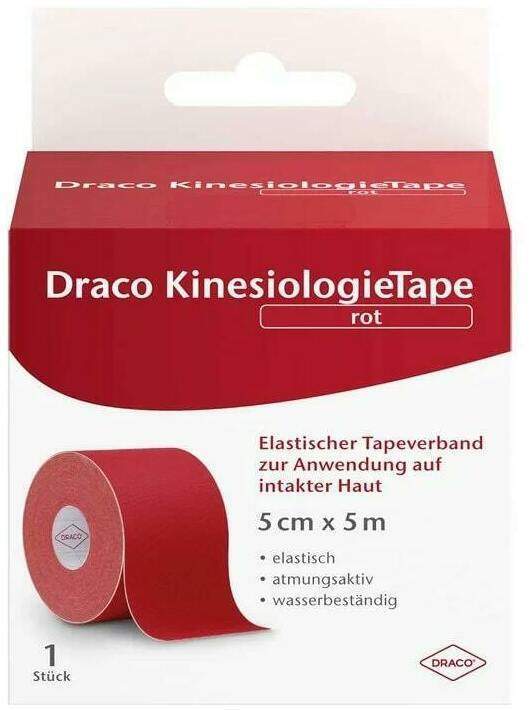 Draco Kinesiologietape 5 cm X 5 M Rot