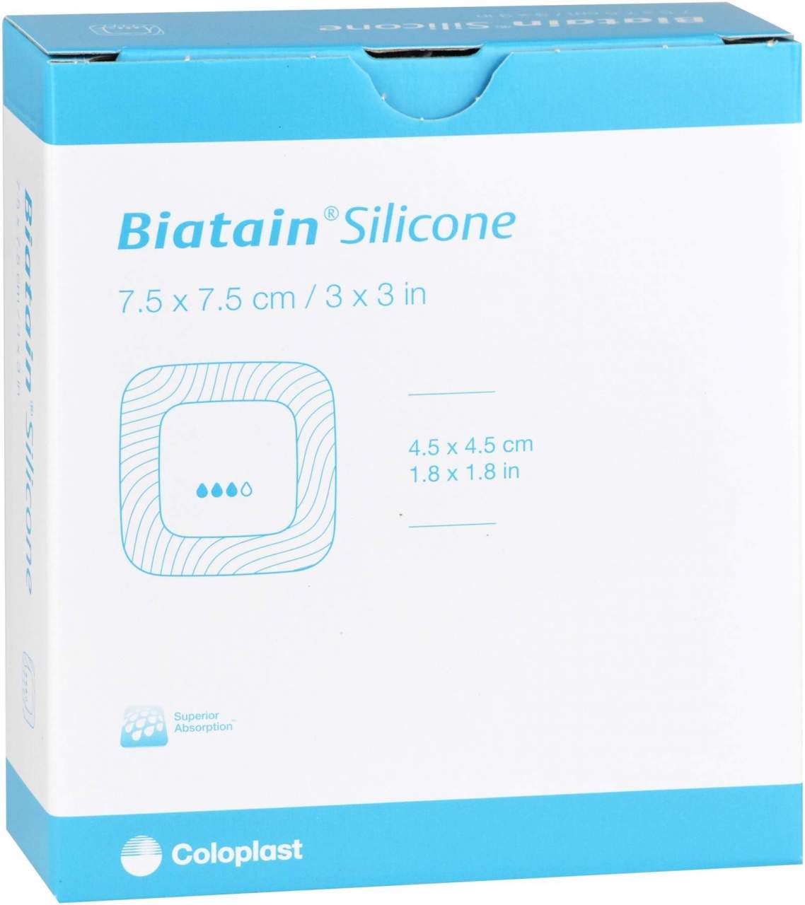 Biatain Silicone Schaumverband 7,5x7,5 cm