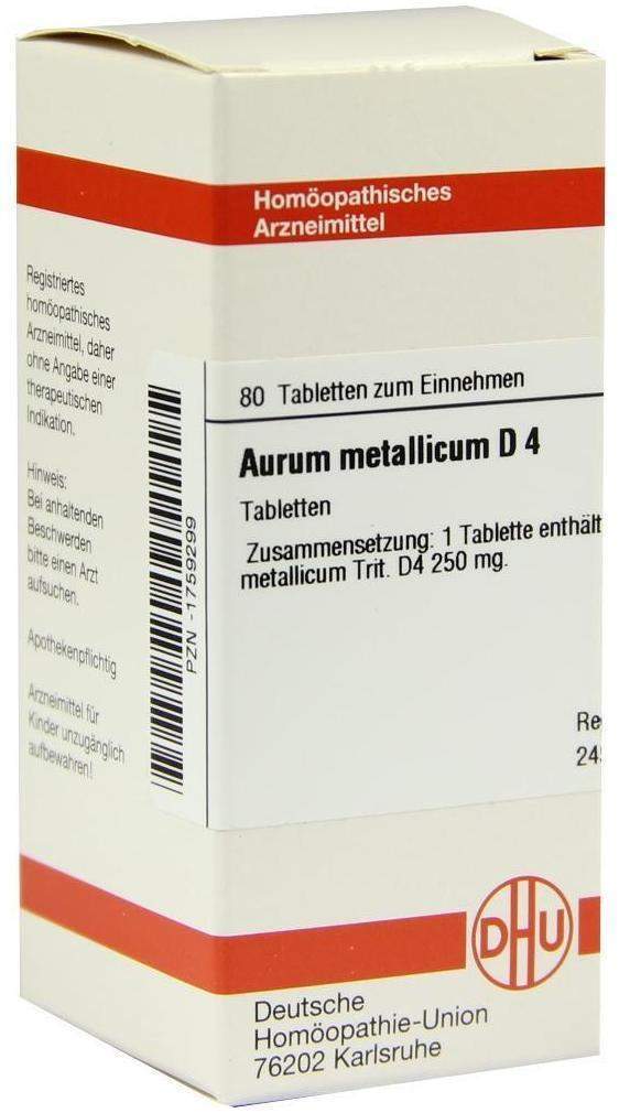 Dhu Aurum Metallicum D4 80 Tabletten