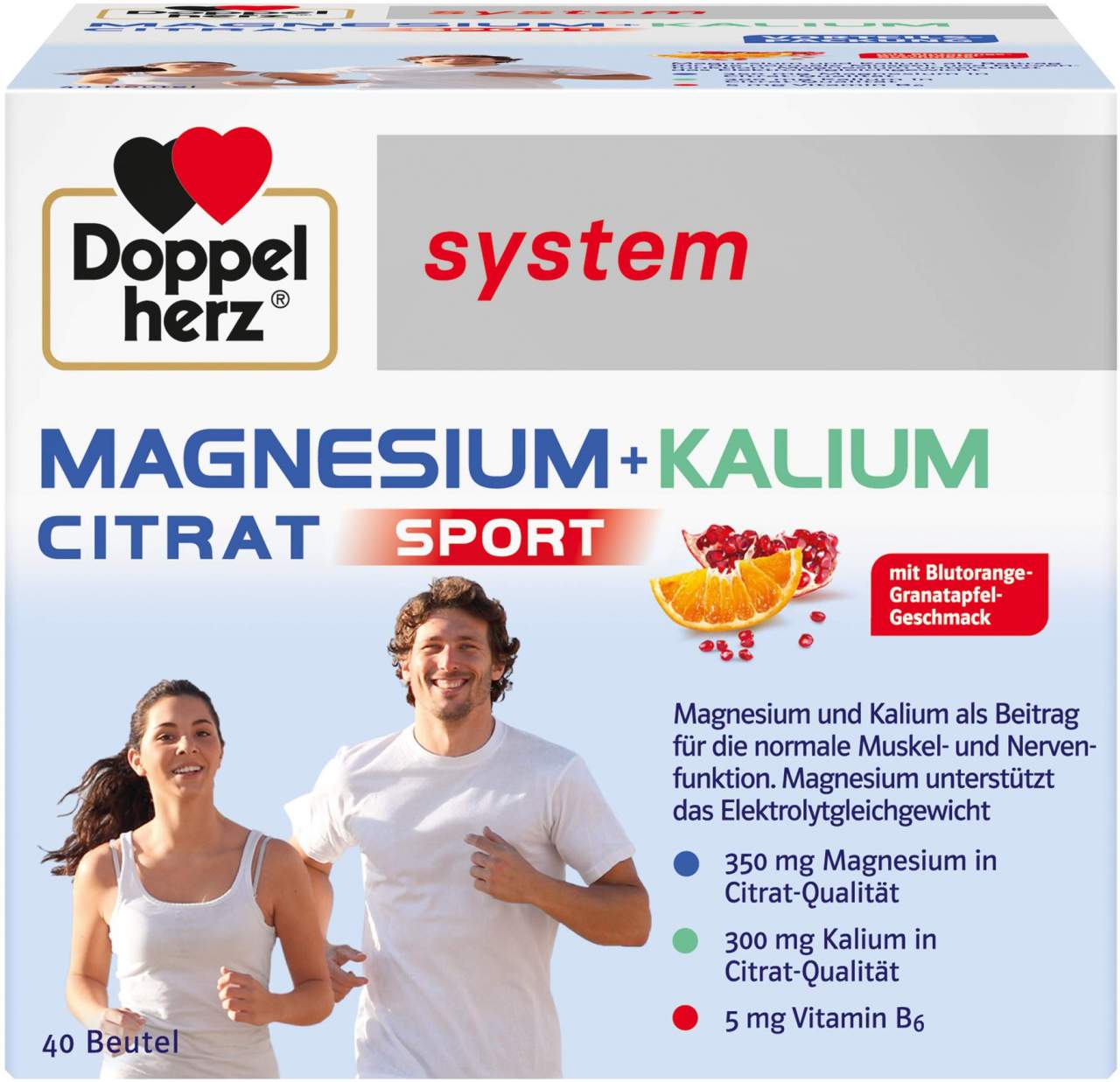 Doppelherz System Magnesium + Kalium Citrat Sport 40 Stück