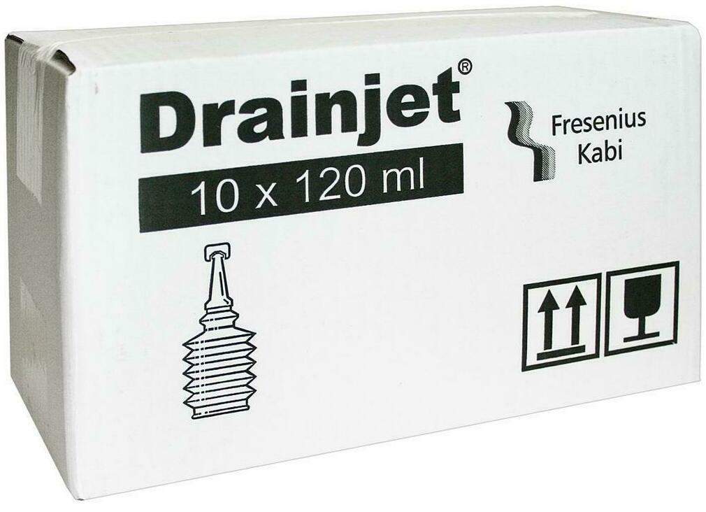 Freka Drainjet Fresenius 10 X 120 ml Kochsalzlösung 0,9%