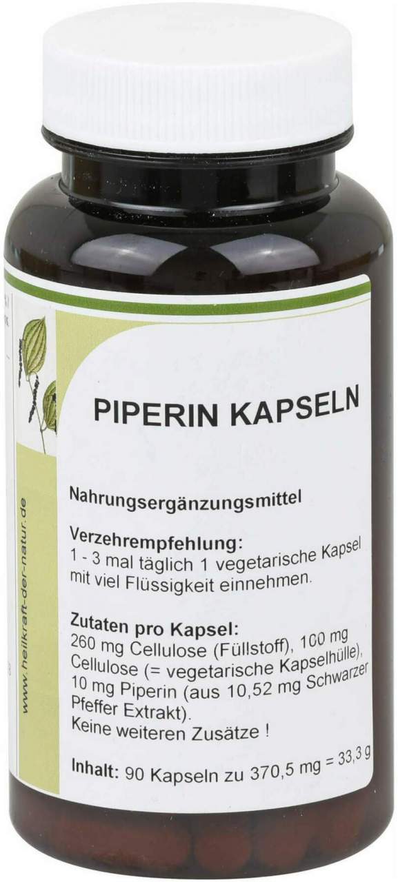 Piperin Schwarz Pfeffer Extrakt Kapseln 90 Stück