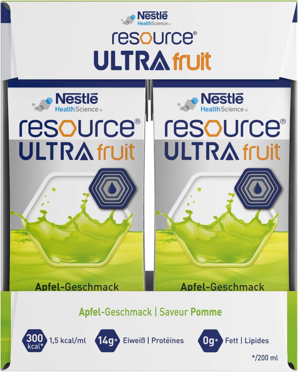 Resource Ultra Fruit Apfel Flüssig 4 X 200 ml