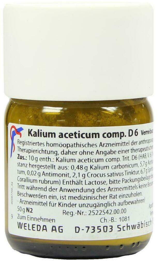 Weleda Kalium Aceticum Comp. D6 50 G Trituration