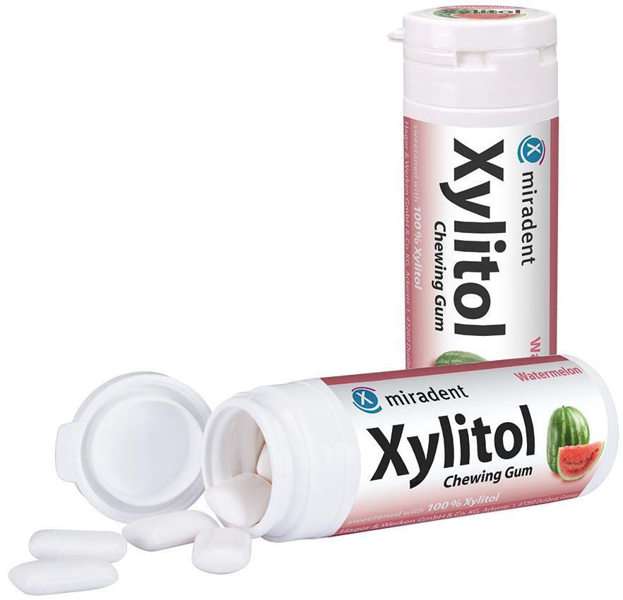 Miradent Xylitol Chewing Gum Wassermelone 30 Stück