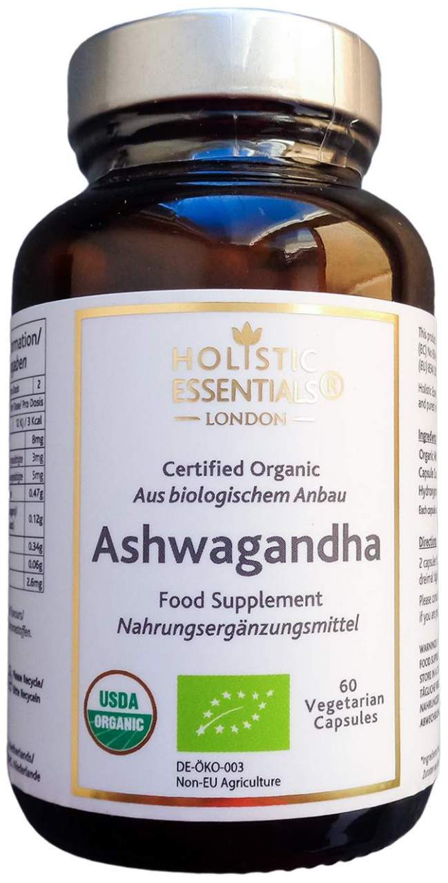 Ashwagandha Bio Kräuter Kapseln 60 Stück