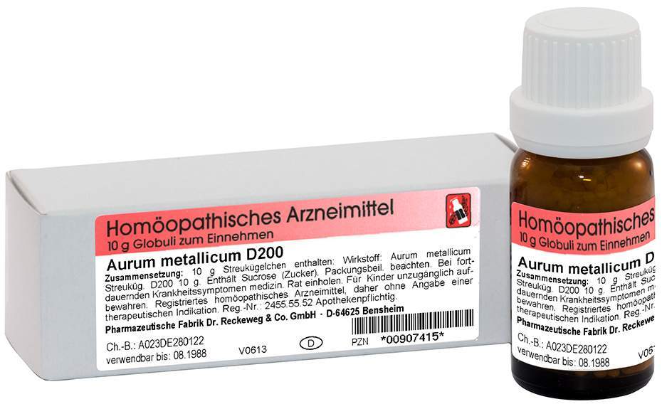 Aurum Metallicum D 200 Globuli 10 G