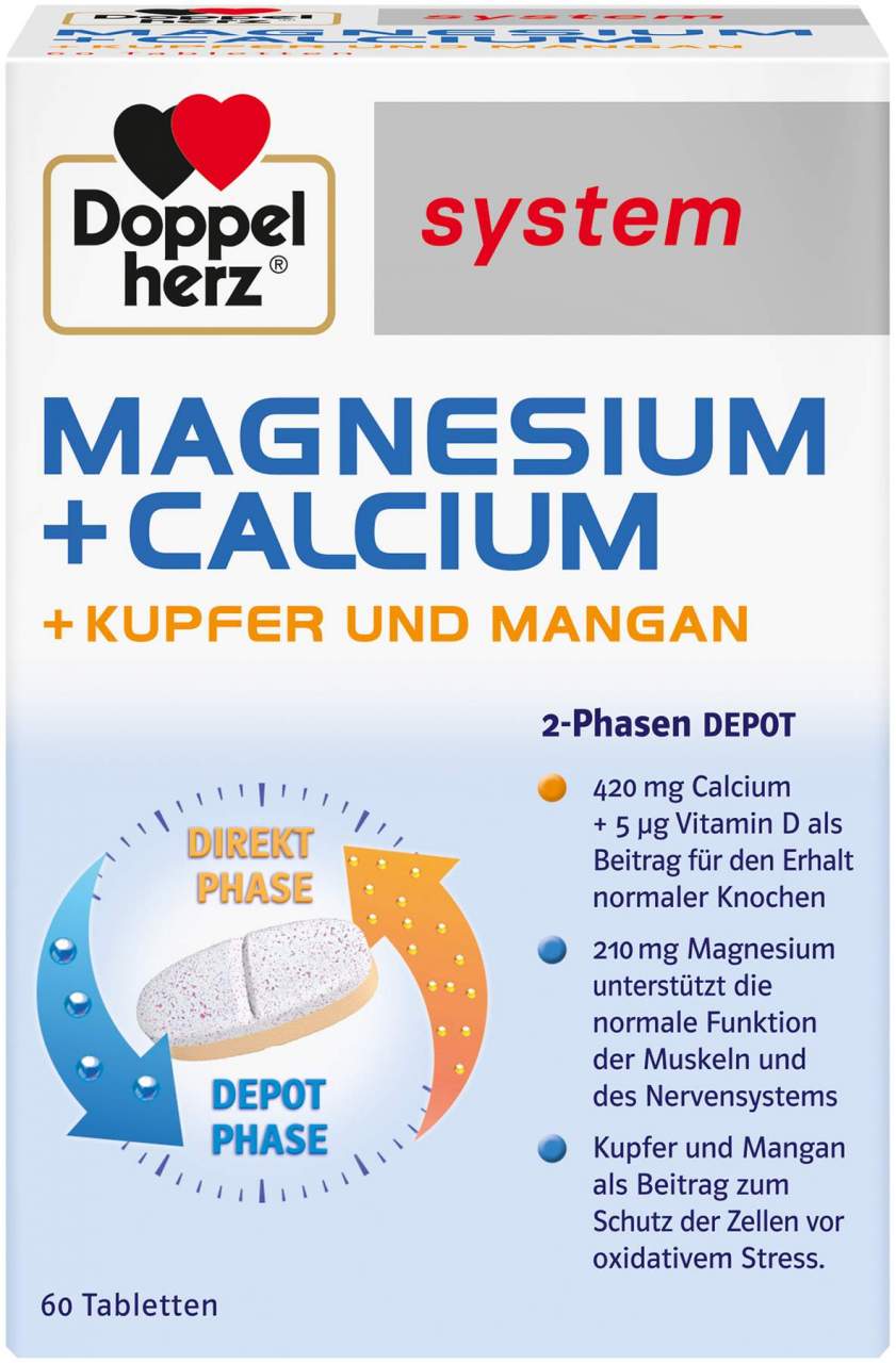 Doppelherz System Magnesium Kupfer Mangansystem 60 Tabletten