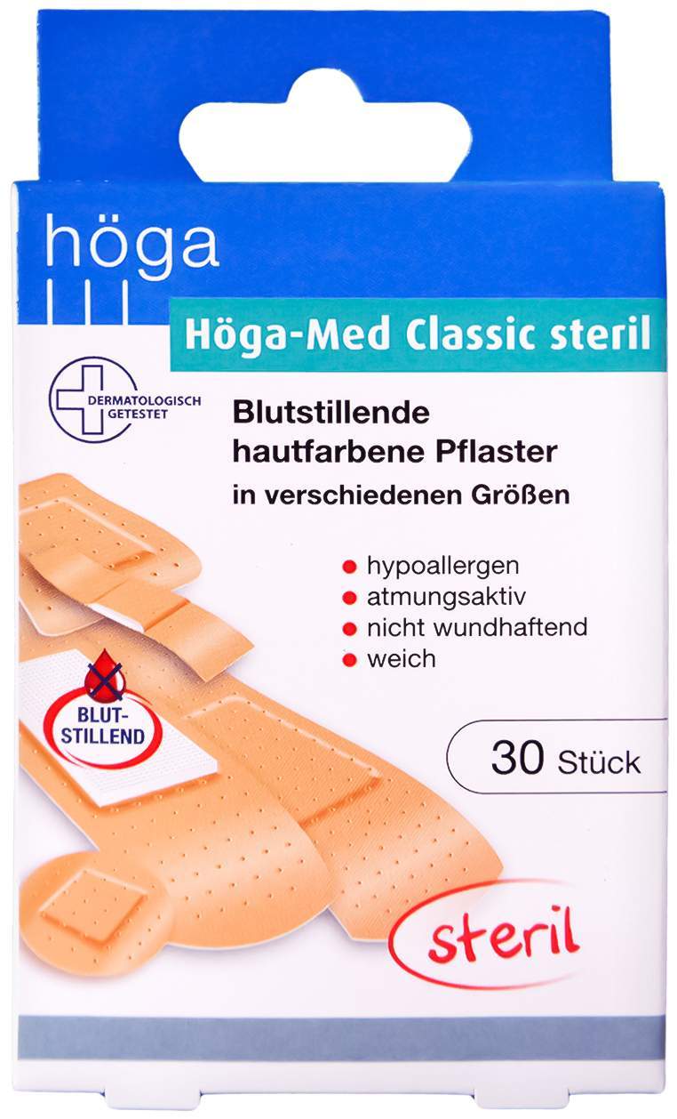 Höga-Med Classic Steril Blutstillendes Pflaster 5 Größen 30 Stück