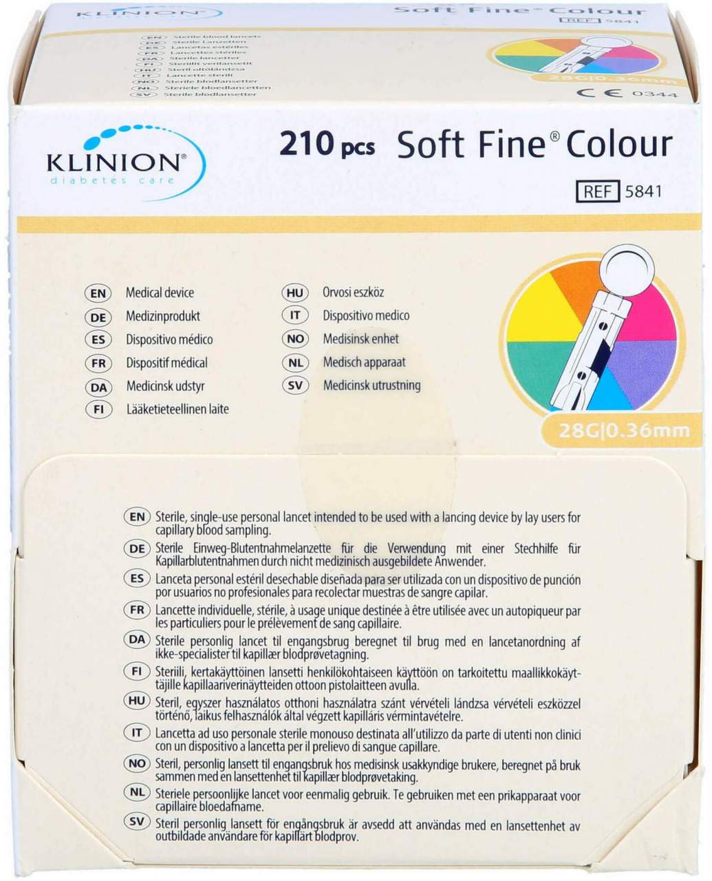 Soft Fine Colour Lanzetten 28g 210 Lanzetten