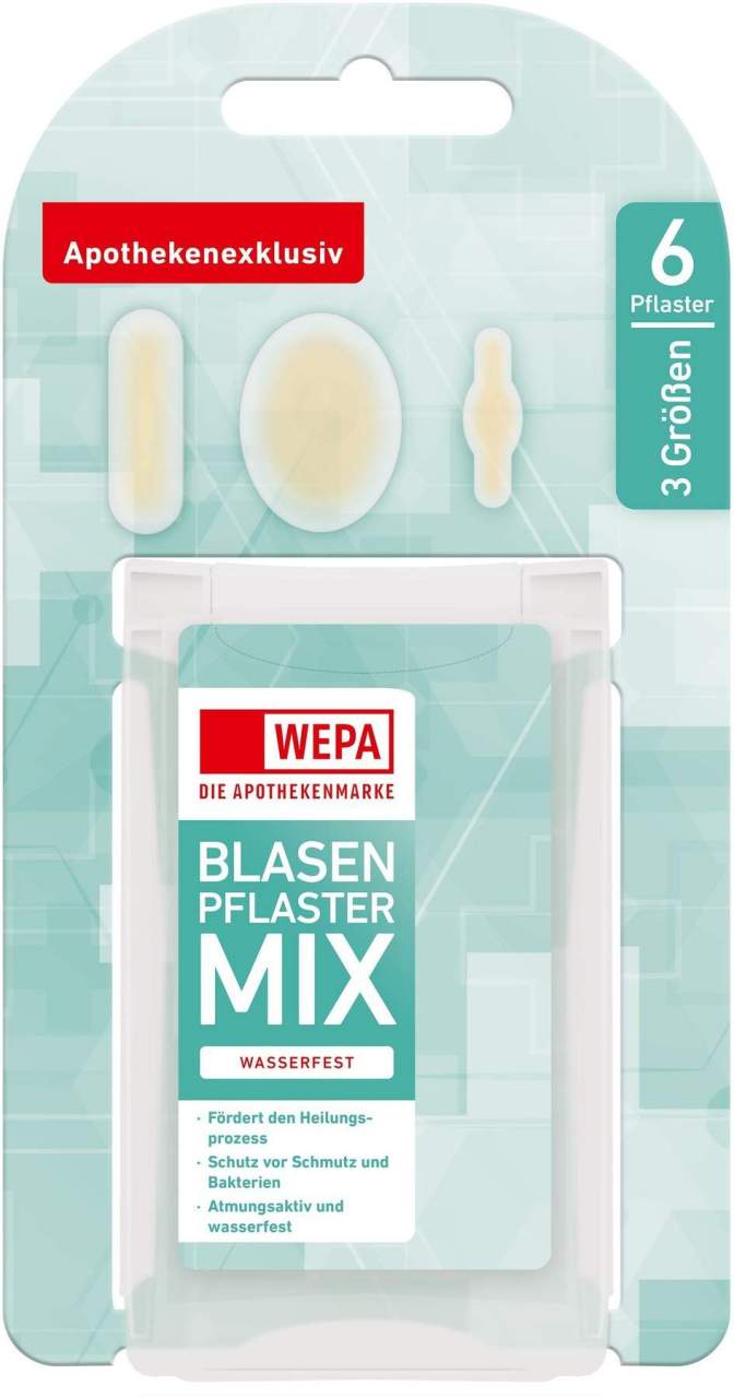WEPA Blasenpflaster Mix 3 Größen 6 Stück
