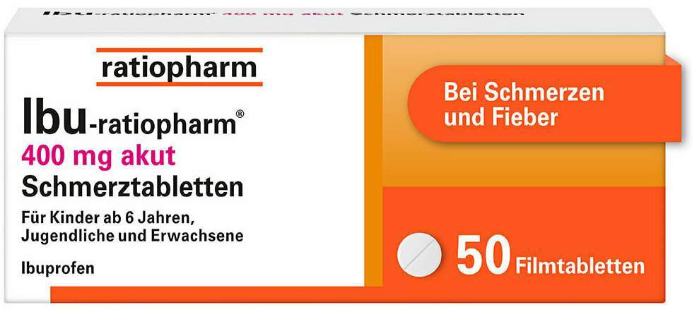 Ibu ratiopharm 400 mg akut 50 Schmerztabletten
