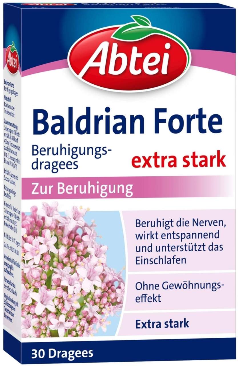 Abtei Baldrian Forte 30 Überzogene Tabletten