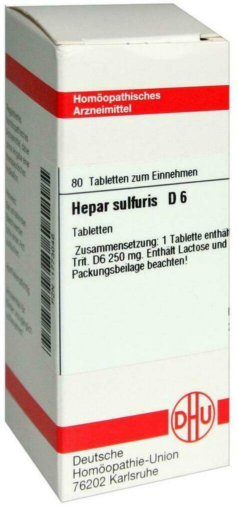Dhu Hepar Sulfuris D6 80 Tabletten
