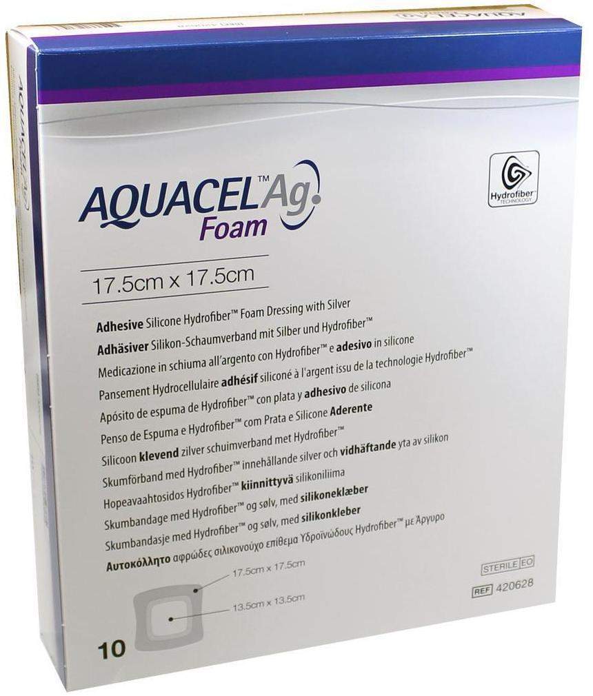 Aquacel AG Foam Adhäsiv 17,5x17,5cm Verband