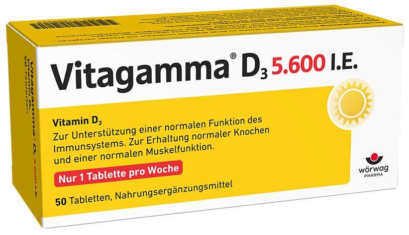 Vitagamma D3 5.600 I.E. Vitamin D3 50 Tabletten