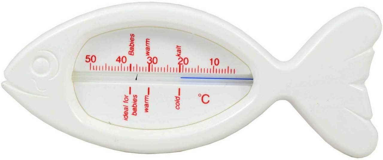 Badethermometer Fisch Weiß