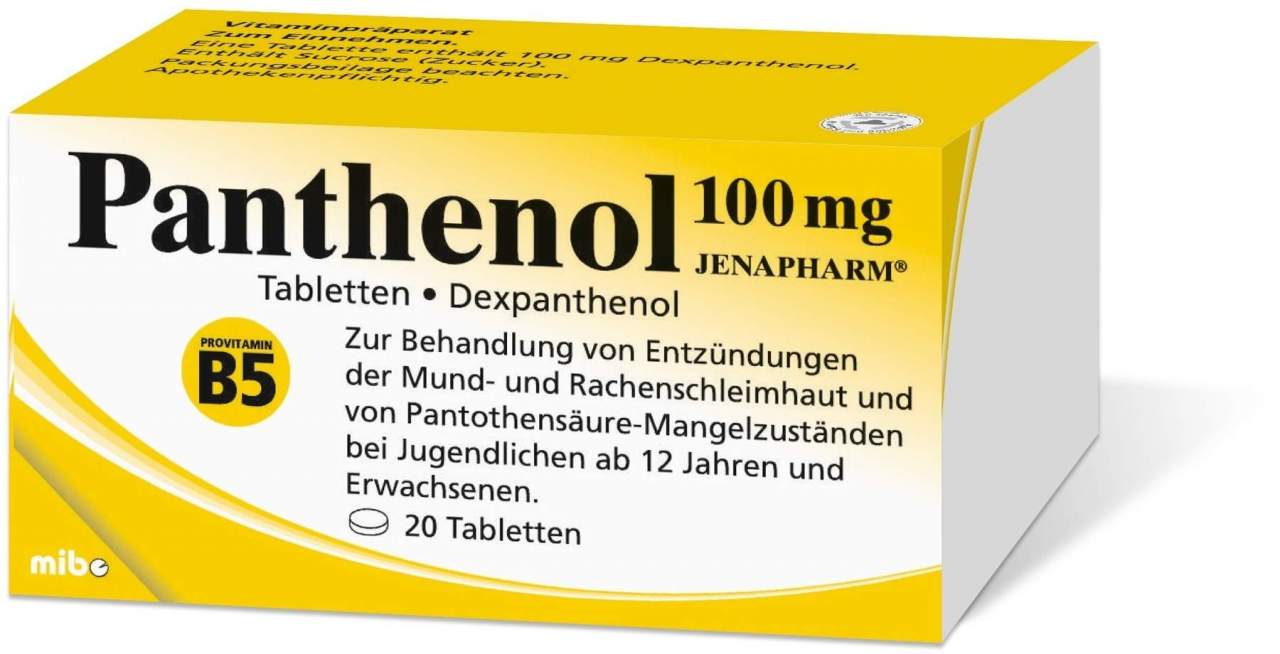 Panthenol 100 mg Jenapharm 20 Tabletten