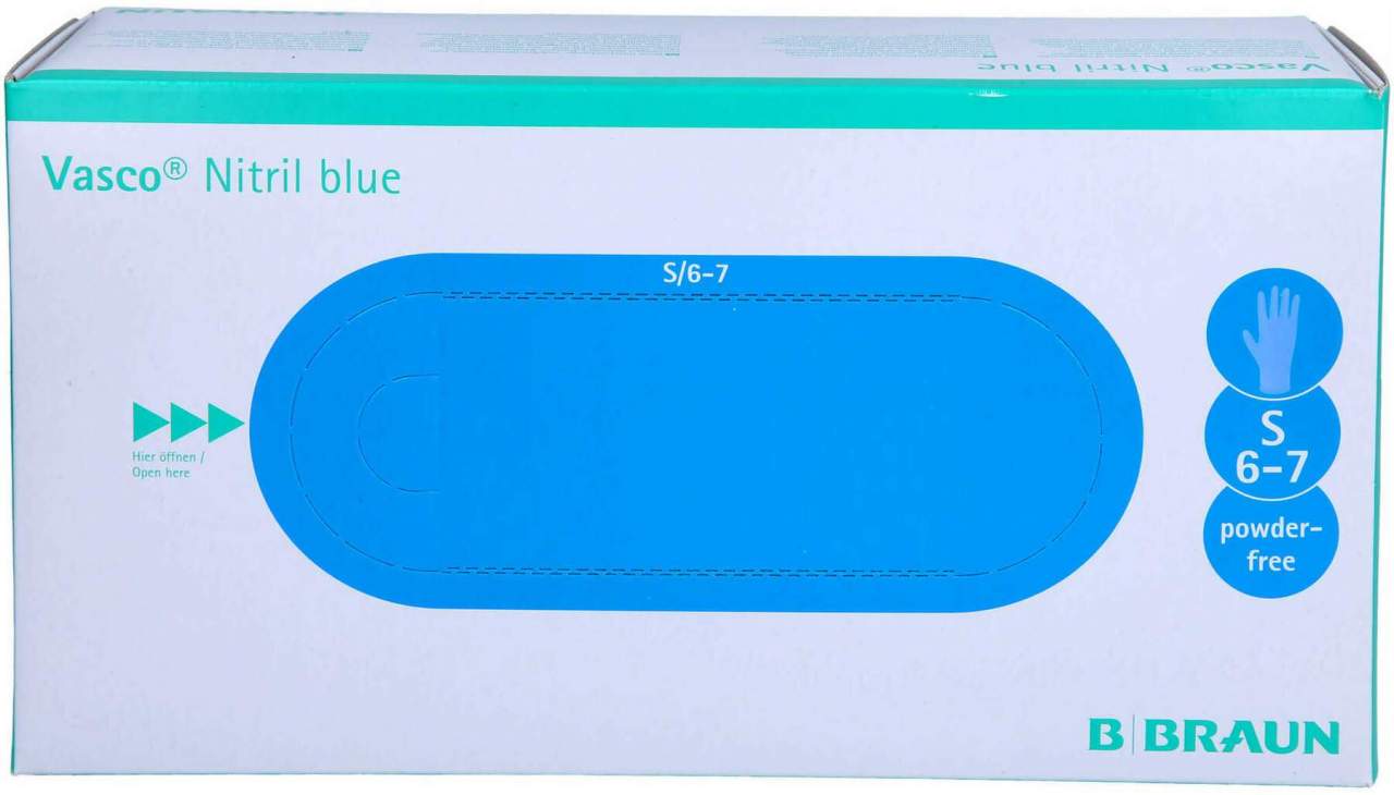 Vasco Nitril Blue Untersuchungshandschuhe Gr.S 150 Stück