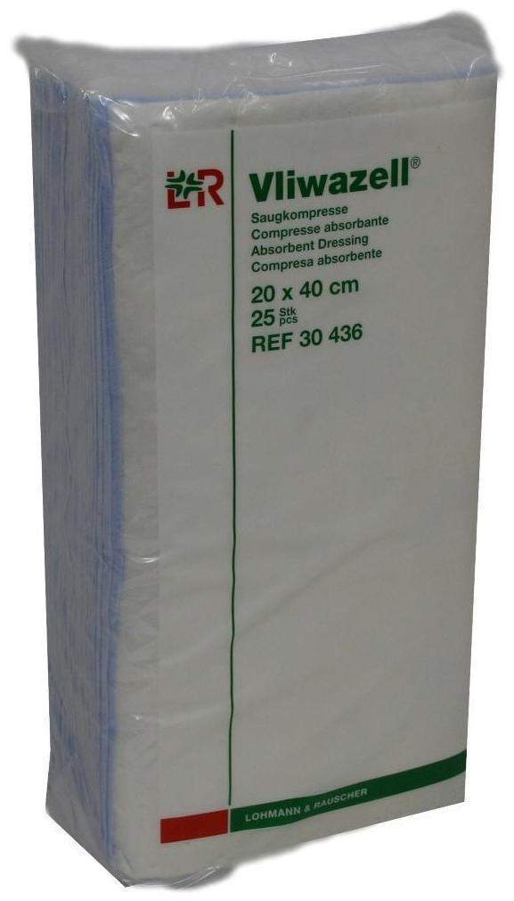Vliwazell Kompressen 20x40cm Unsteril 25 Kompressen