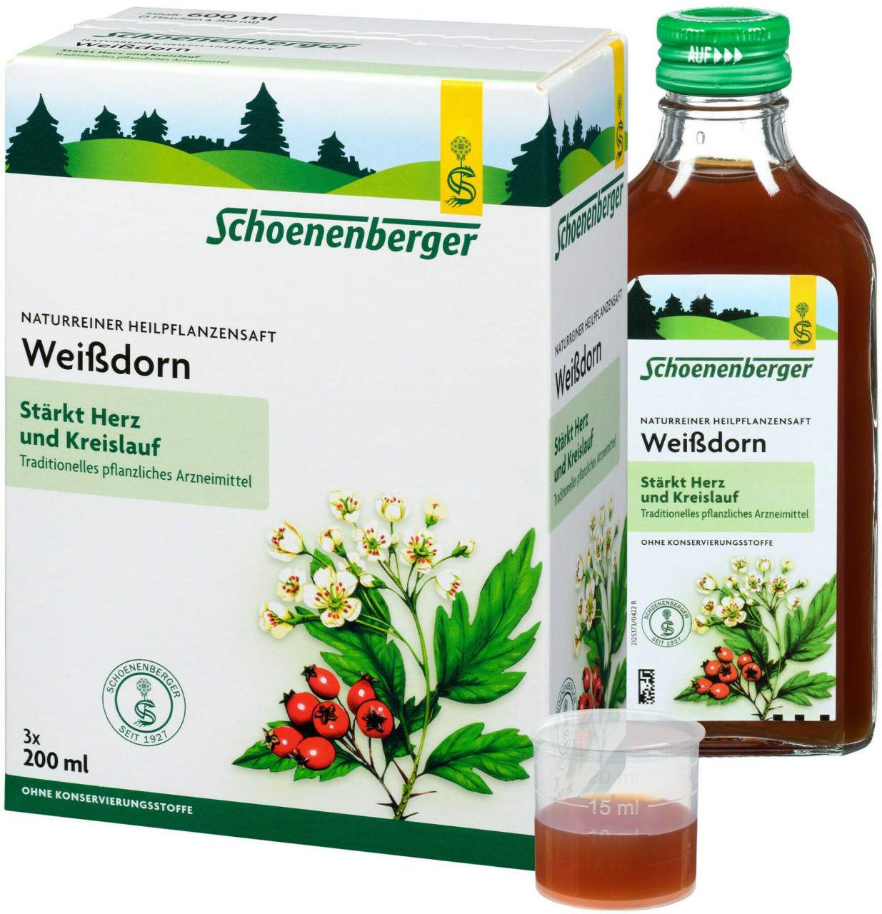 Weißdorn Saft Schoenenberger Heilpflanzensäfte 3 X 200 Ml...