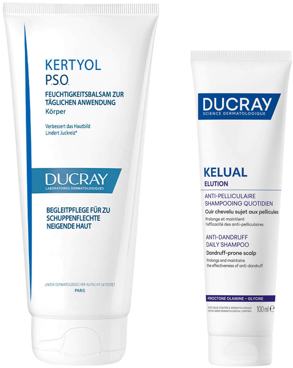 Ducray Kertyol PSO Feuchtigkeitsbalsam 200 ml + gratis Elution ausgl. Shampoo 100 ml