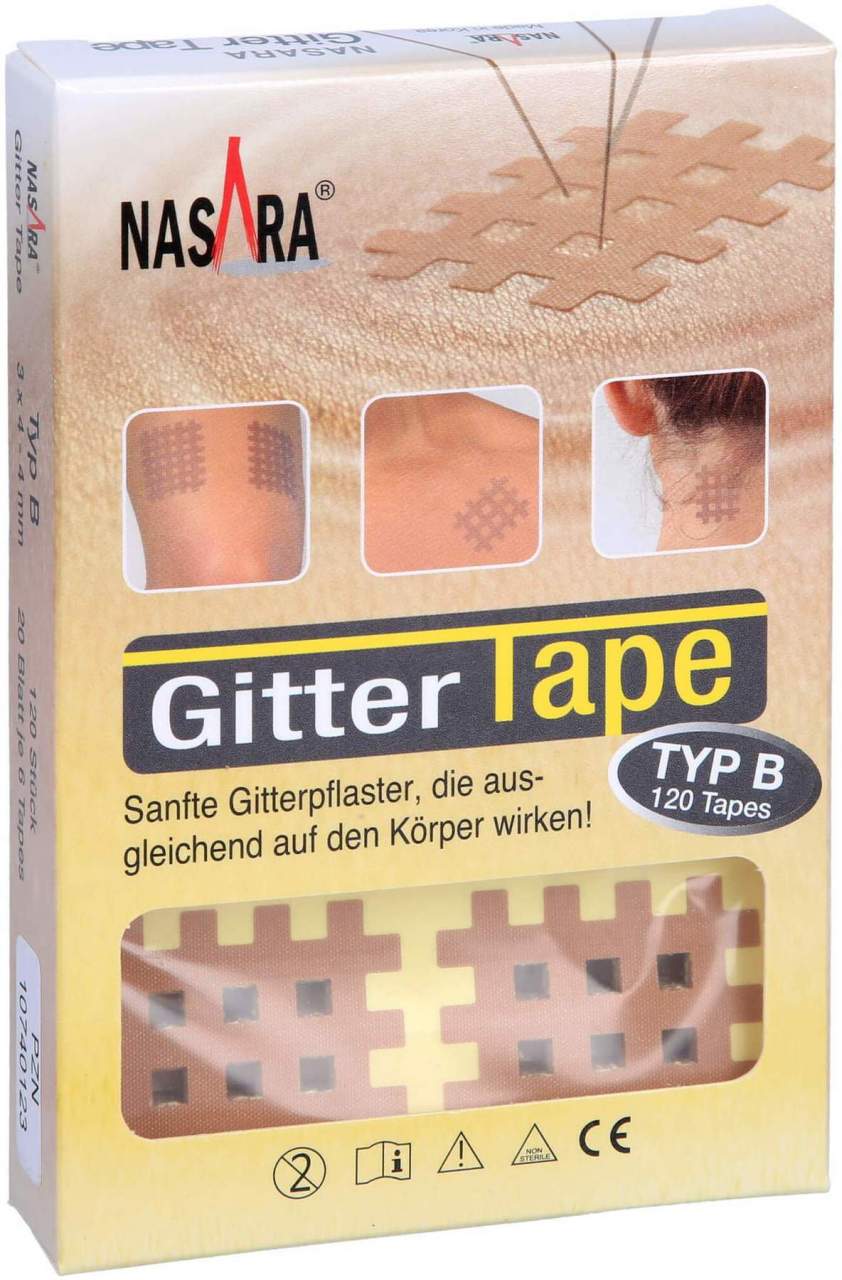 Nasara Gitter Tape Type B 28x36 mm 20x6 Pflaster
