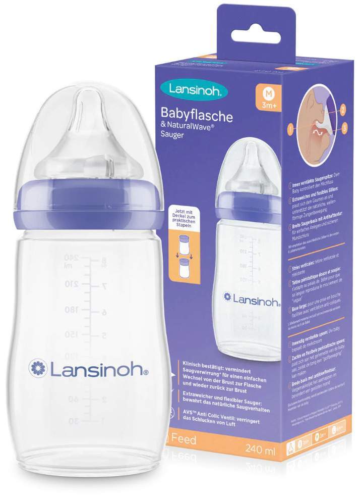 Lansinoh Babyflasche Mit Naturalwave Sauger 240 ml