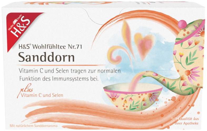 H&S Sanddorn Mit Vitamin C und Selen Filterbeutel 20 X 2,5 G