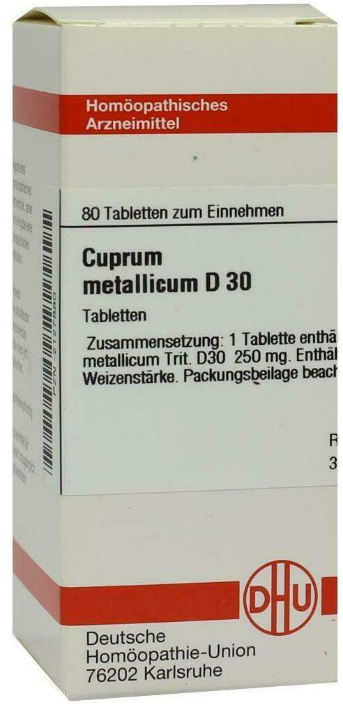 Dhu Cuprum Metallicum D30 80 Tabletten