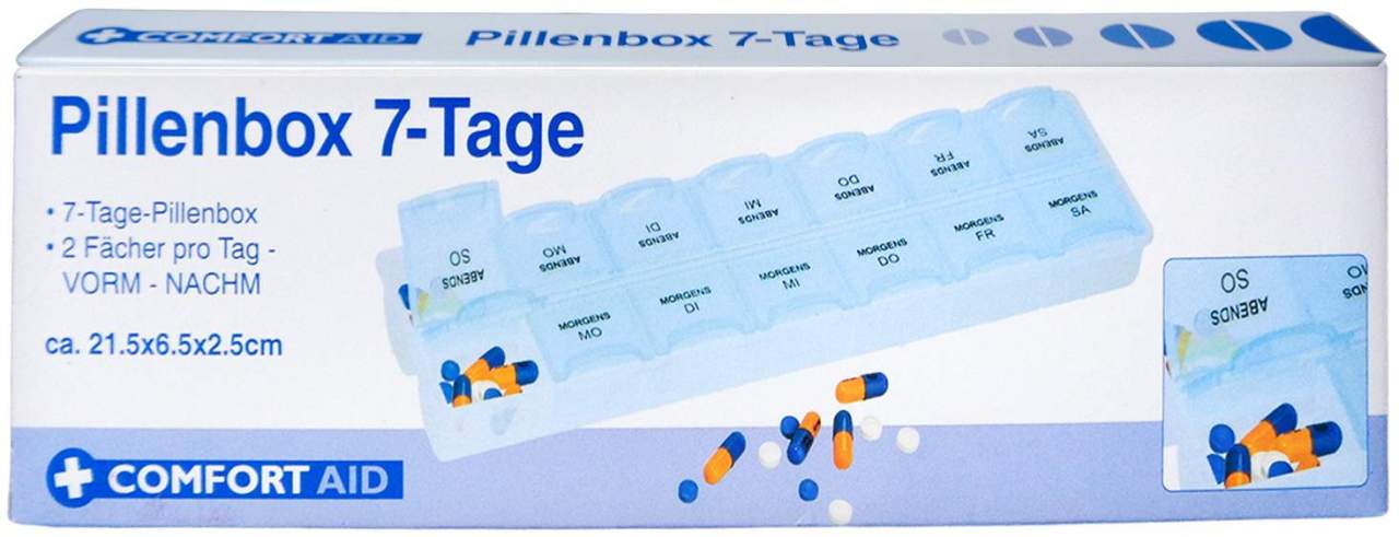 Pillenbox 7tage 2fächer Pro Tag Ca.2,5x6,5x21,5