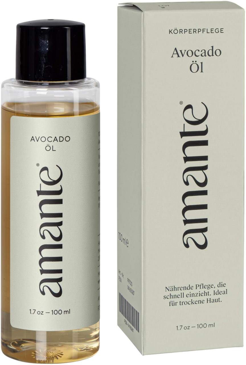 Avocado Öl 100 % Rein Hautpflegeöl Amante 100 ml