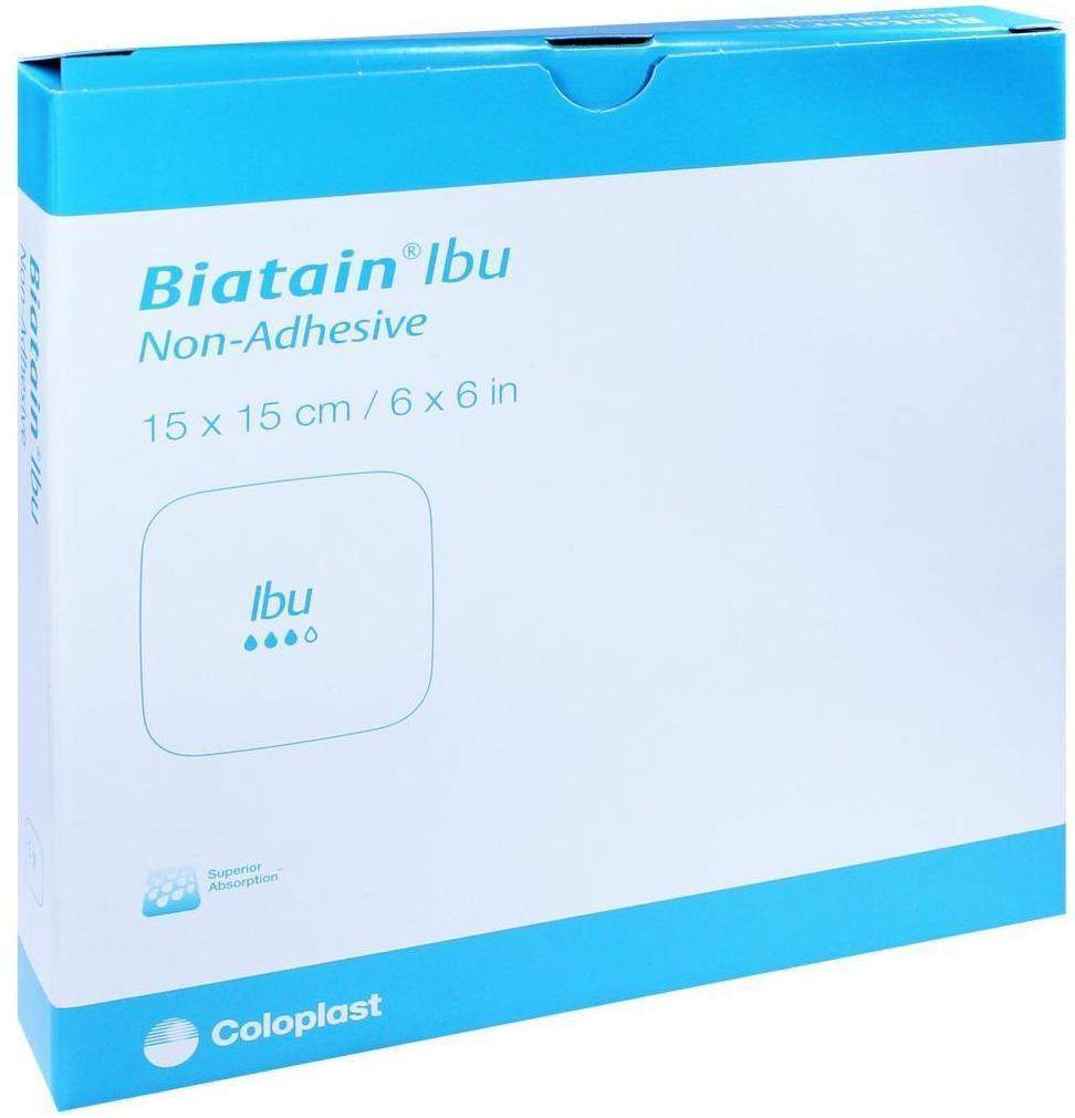 Biatain Ibu Schaumverband 15x15 cm Nicht Haftend