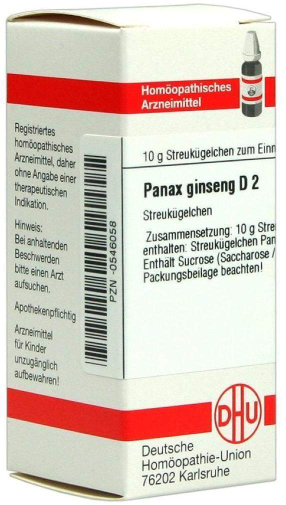 Dhu Panax Ginseng D2 Globuli