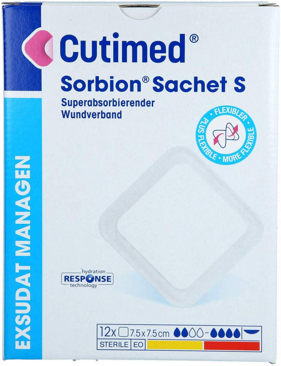 Sorbion Cutimed Sachet S Wundauflage 7,5 X 7,5 cm 12 Stück
