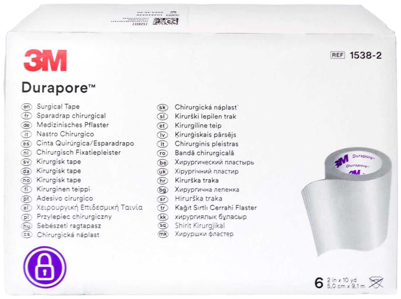 Durapore Silkpflaster 5 cm X 9,1 M 6 Rollen