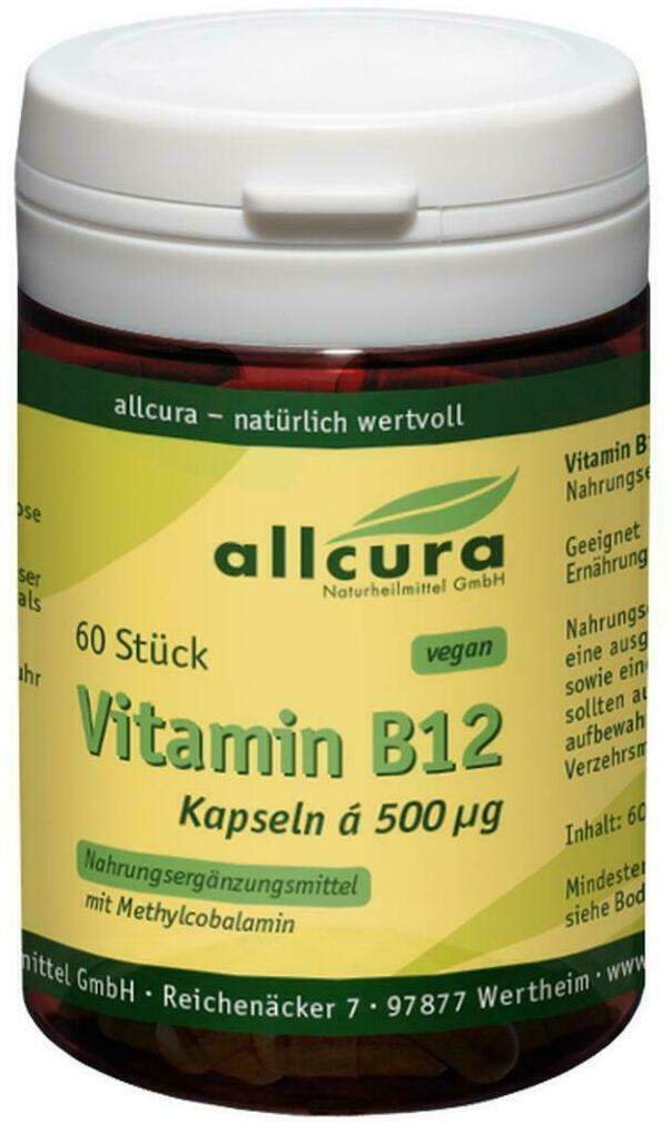 Vitamin B12 A 500 µg Methylcobalamin 60 Kapseln