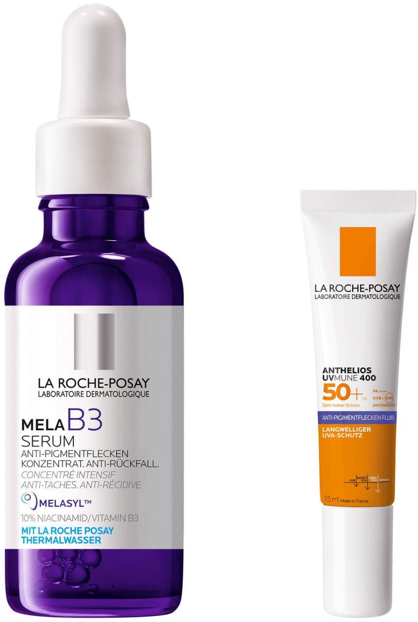 La Roche Posay Mela B3 30 ml Serum + gratis Anthelios Anti-Pigment Fluid 15 ml - Bei Pigmentflecken
