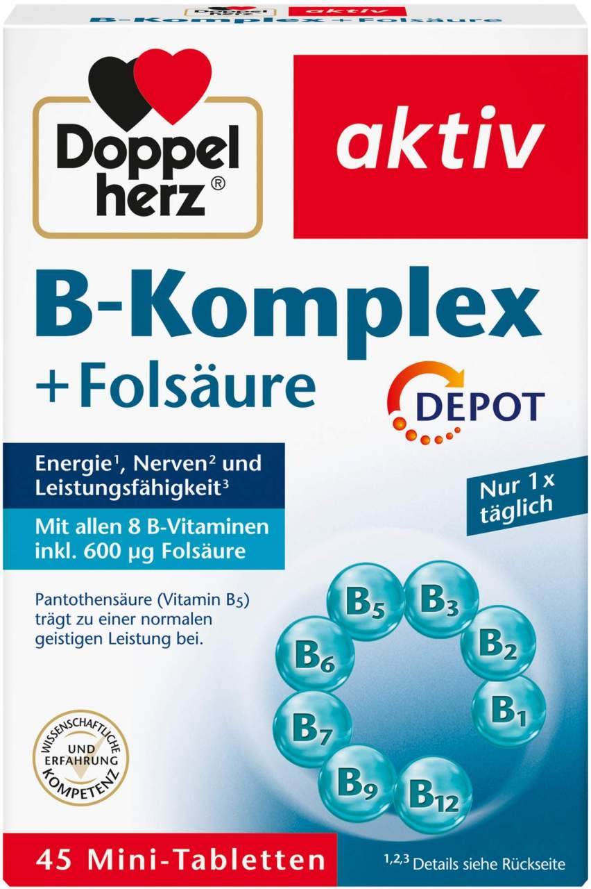 Doppelherz Aktiv B-Komplex + Folsäure 45 Tabletten