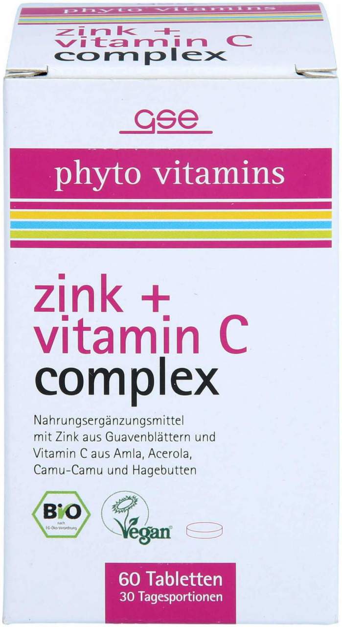 Gse Zink+vitamin C Complex Bio Phyto Vitamins 60 Tabletten