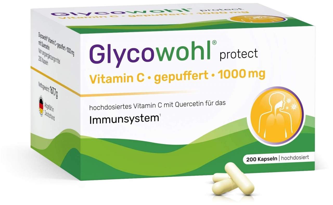 Glycowohl Vitamin C 1000 mg + Quercetin Für das Immunsystem 200...