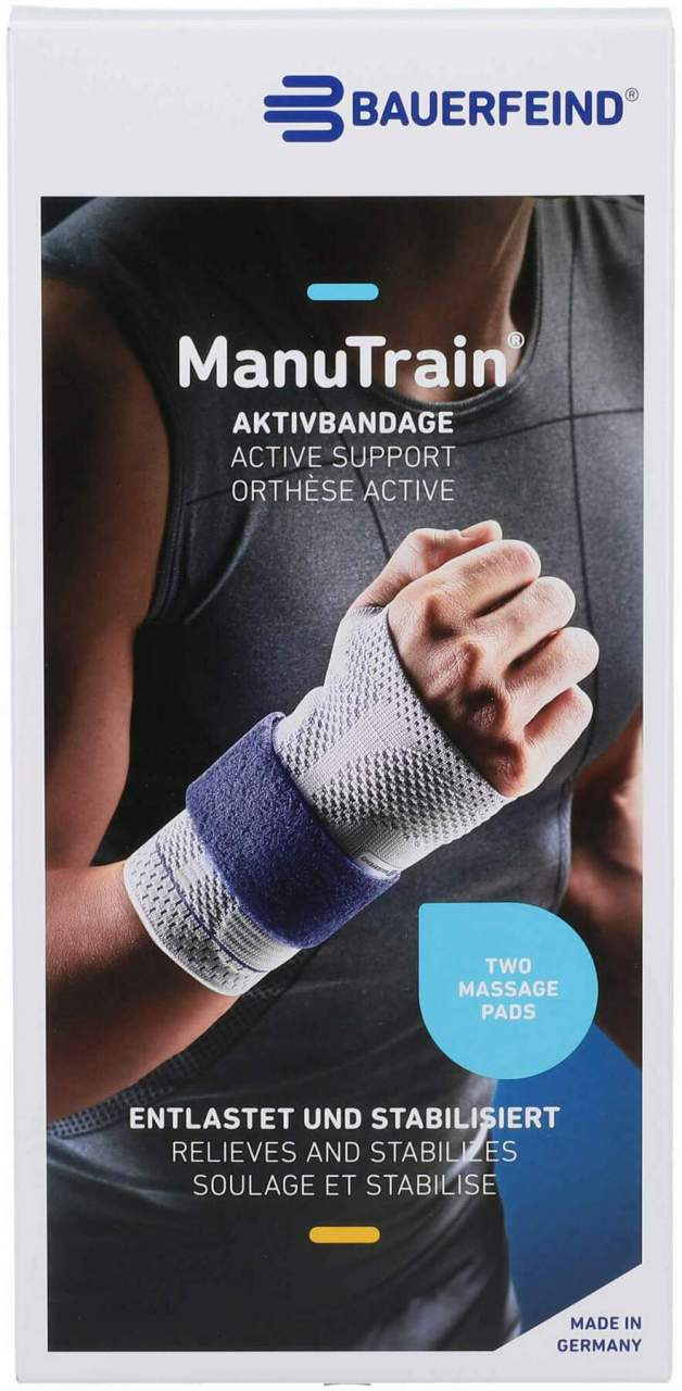Manutrain Handgelenkbandage Links Gr.1 Schwarz