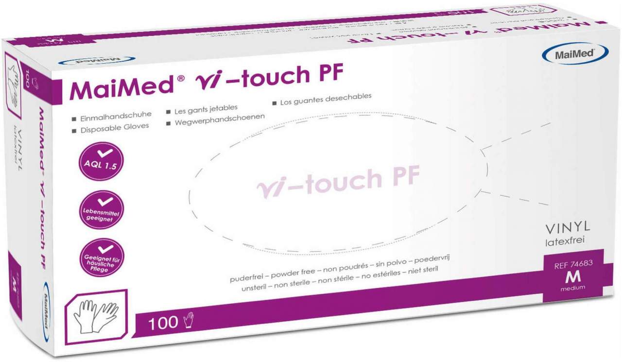 Myclean Vi-Touch Pf Handsch.Unsteril Vinyl Gr.M 10