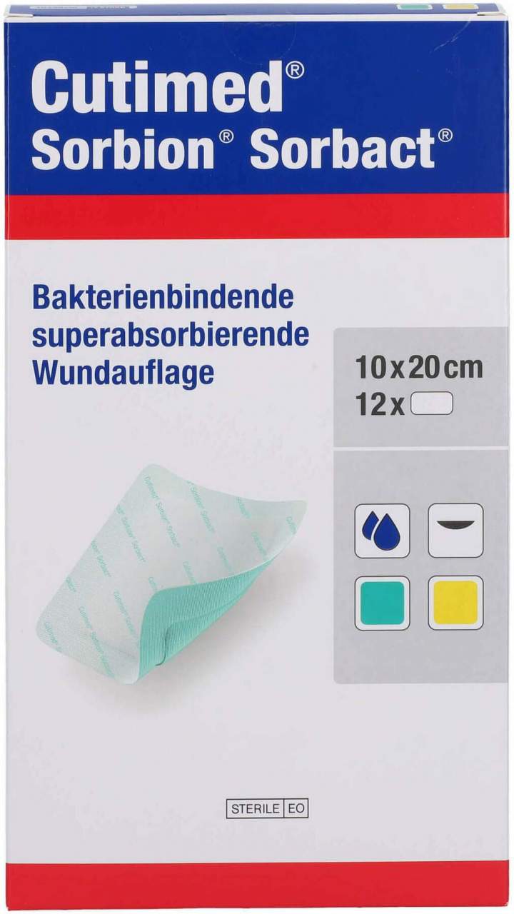 Cutimed Sorbion Sorbact Wundauflage 10 X 20 cm 12 Stück