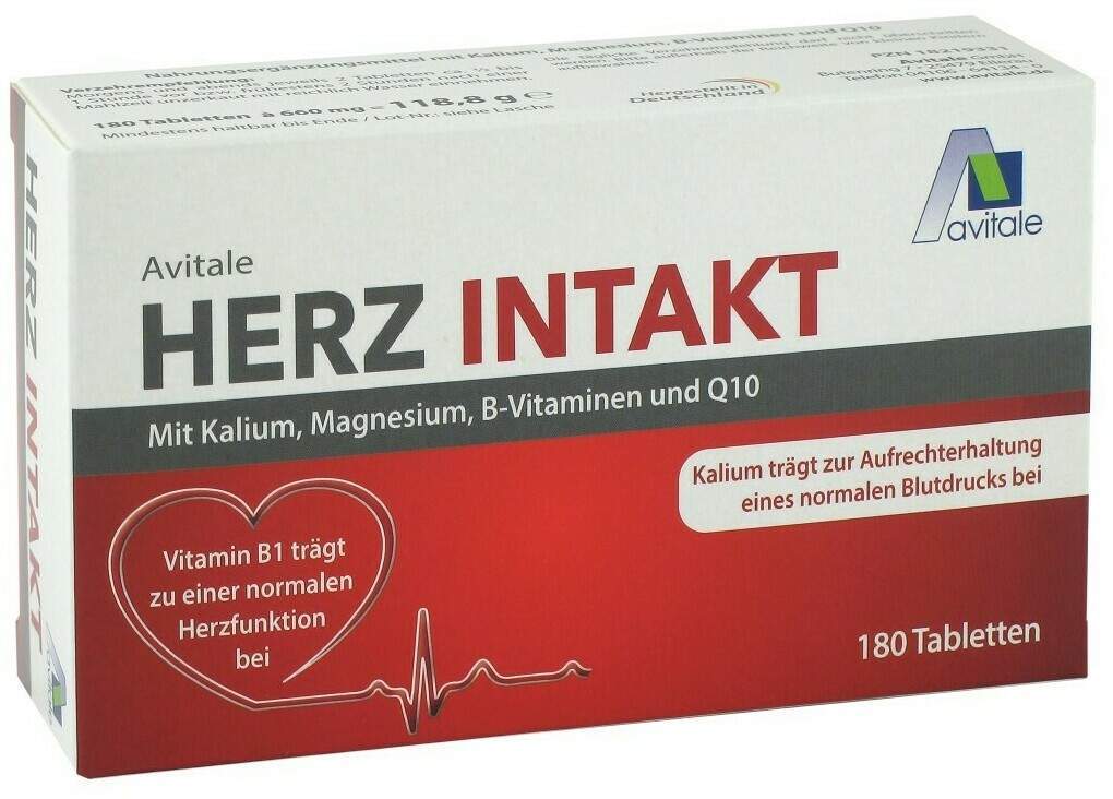 Herz Intakt mit Kalium + Magnesium + B-Vitamine + Q10 180 Tabletten