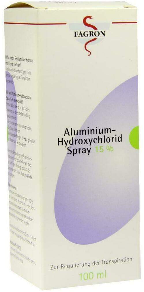 Aluminium Hydroxychlorid Spray 15% Fagron 100 ml - Bei übermäßiger Schweißbildung