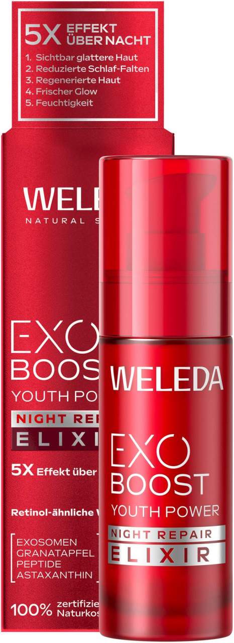 Weleda Exo Boost Youth Power Night Repair Elixer Granatapfel 30 ml